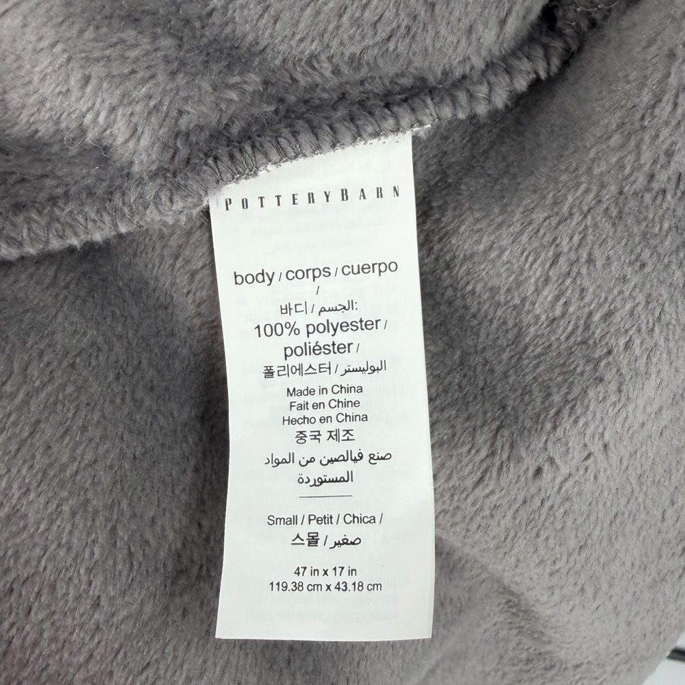 Pottery Barn cloud nine plush gray robe women’s size M comfort cozy - Picture 3 of 5